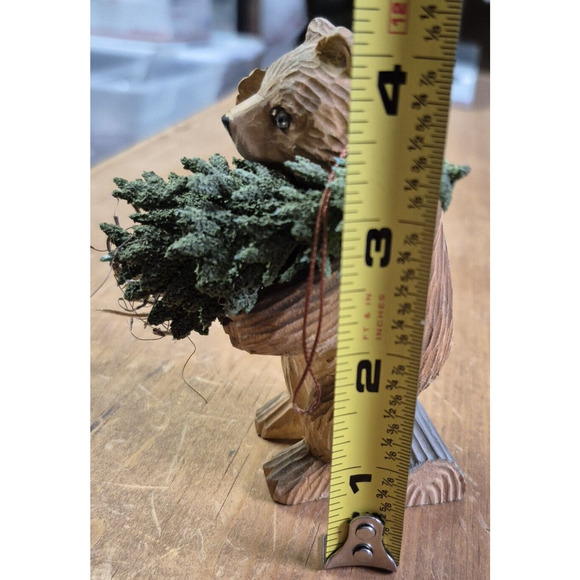 Vtg Carved Wood Bear Ornament Figurines Camping Cabin Family Rustic Woodsy RARE - Picture 10 of 10